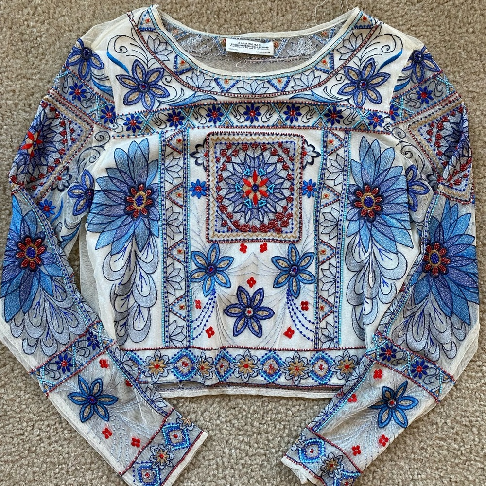 Zara embellished top